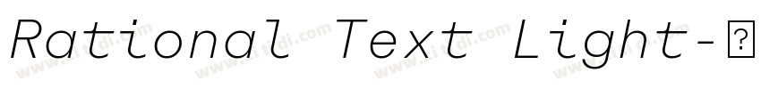 Rational Text Light字体转换 Rational Text Light字体转换